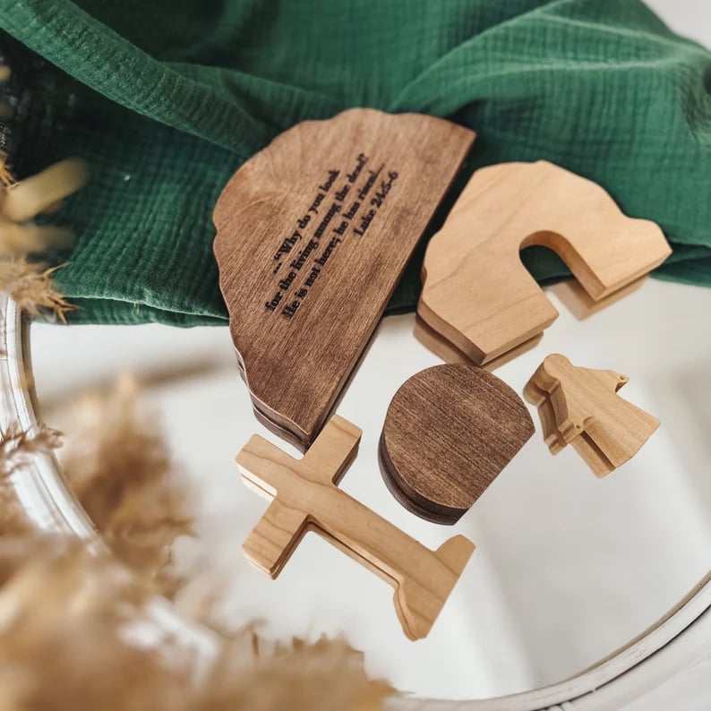 🔥2025 Hot Sale 49% OFF - Wooden Empty Tomb Scene Easter Decor