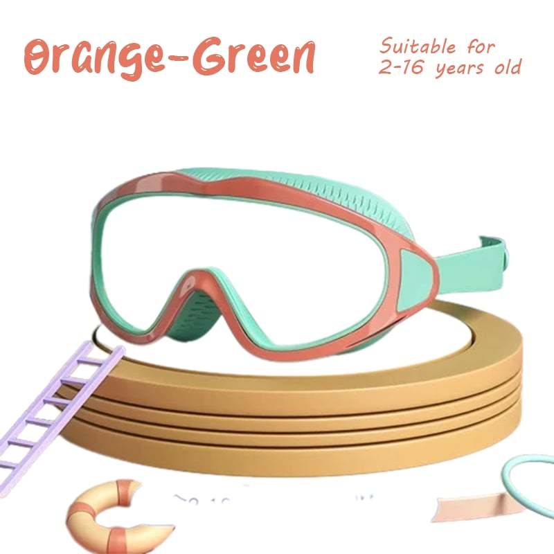 🔥2025 Hot Sale 49% OFF - 🎉HD children's large frame waterproof and anti-fog swimming goggles