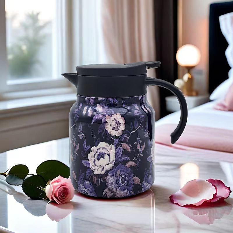 🔥2025 Hot Sale 49% OFF - Vintage Floral Pattern Tea Thermos – Built-In Infuser