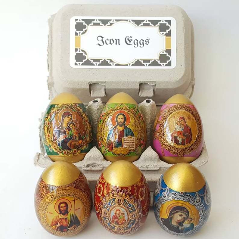 🔥2025 Hot Sale 49% OFF - 🐣🙏Wooden Icon Easter Eggs