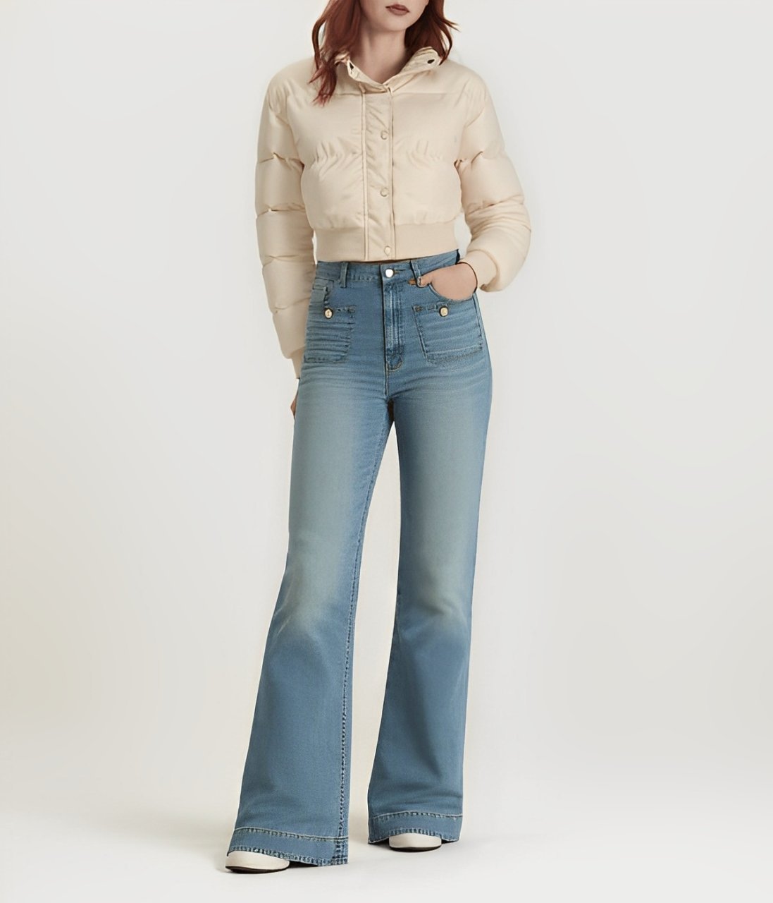 👖Tummy Control Sailor Wide Leg Trouser