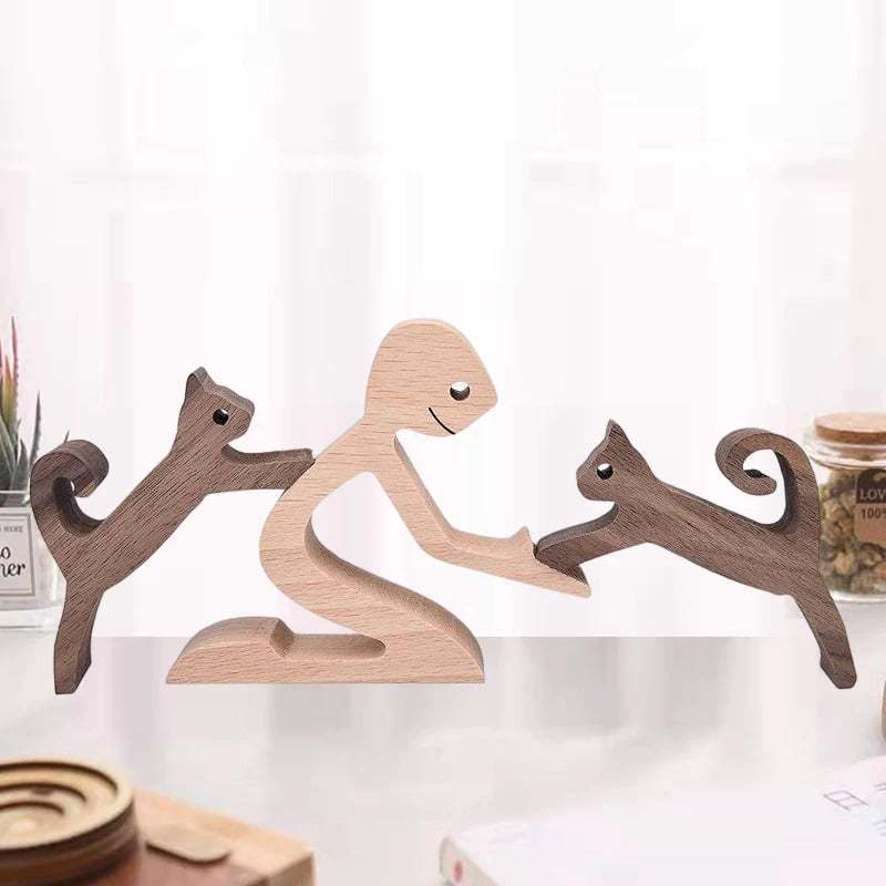 Wood Sculpture Table Ornaments