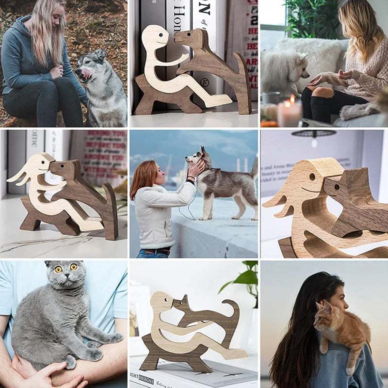 Wood Sculpture Table Ornaments