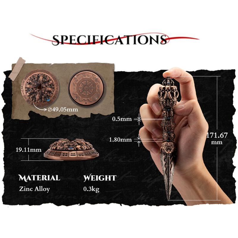 🔥2025 Hot Sale 49% OFF - Metal Wand Skull Dice & Bone RPG Dice Set