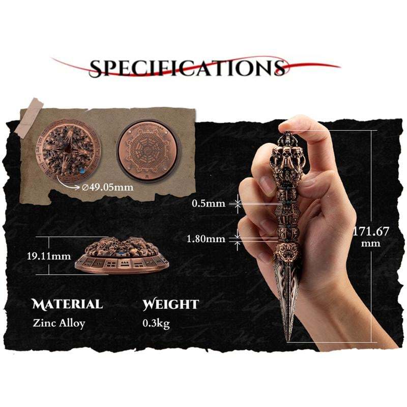 🔥2025 Hot Sale 49% OFF - Metal Wand Skull Dice & Bone RPG Dice Set