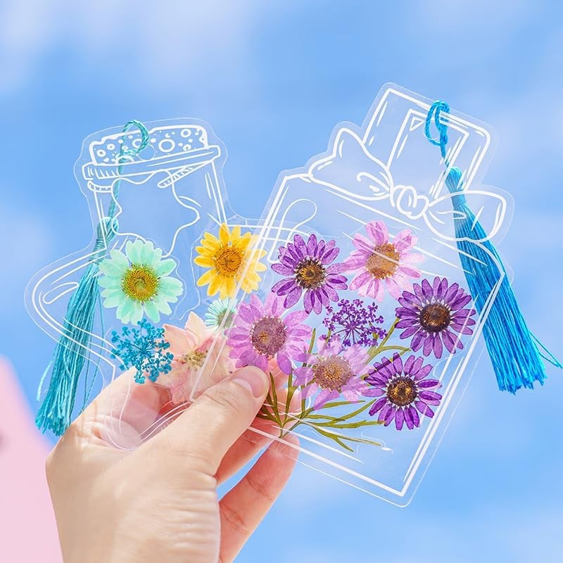 DIY Flower Bookmarks