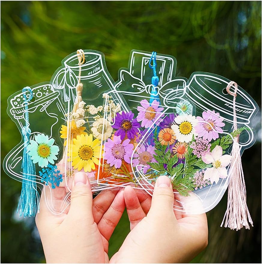 DIY Flower Bookmarks