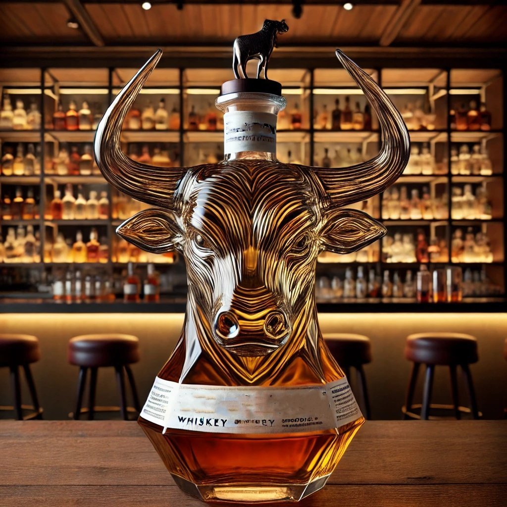 (🔥NEW YEAR SALE - 49% OFF) Funny Bull Whiskey Bottle