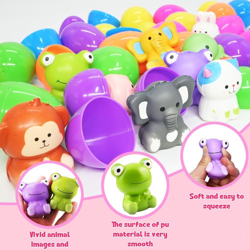 24 PCS Easter Eggs Prefilled Slow Rising Squishy Toys