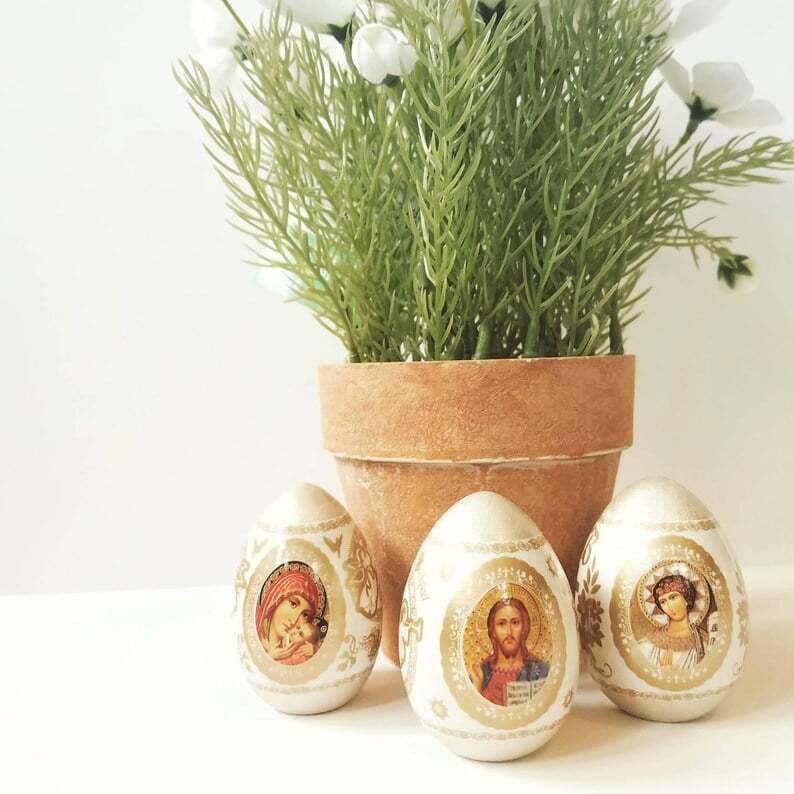 🔥2025 Hot Sale 49% OFF - 🐣🙏Wooden Icon Easter Eggs