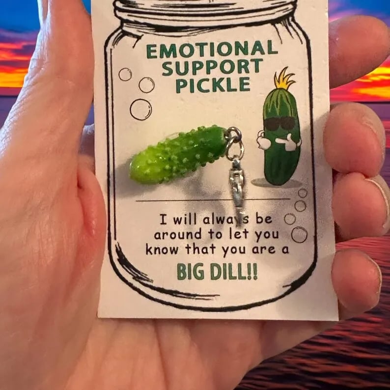 Limited Sale 49% OFF✨ MINI Emotional Support Pickle Keychain
