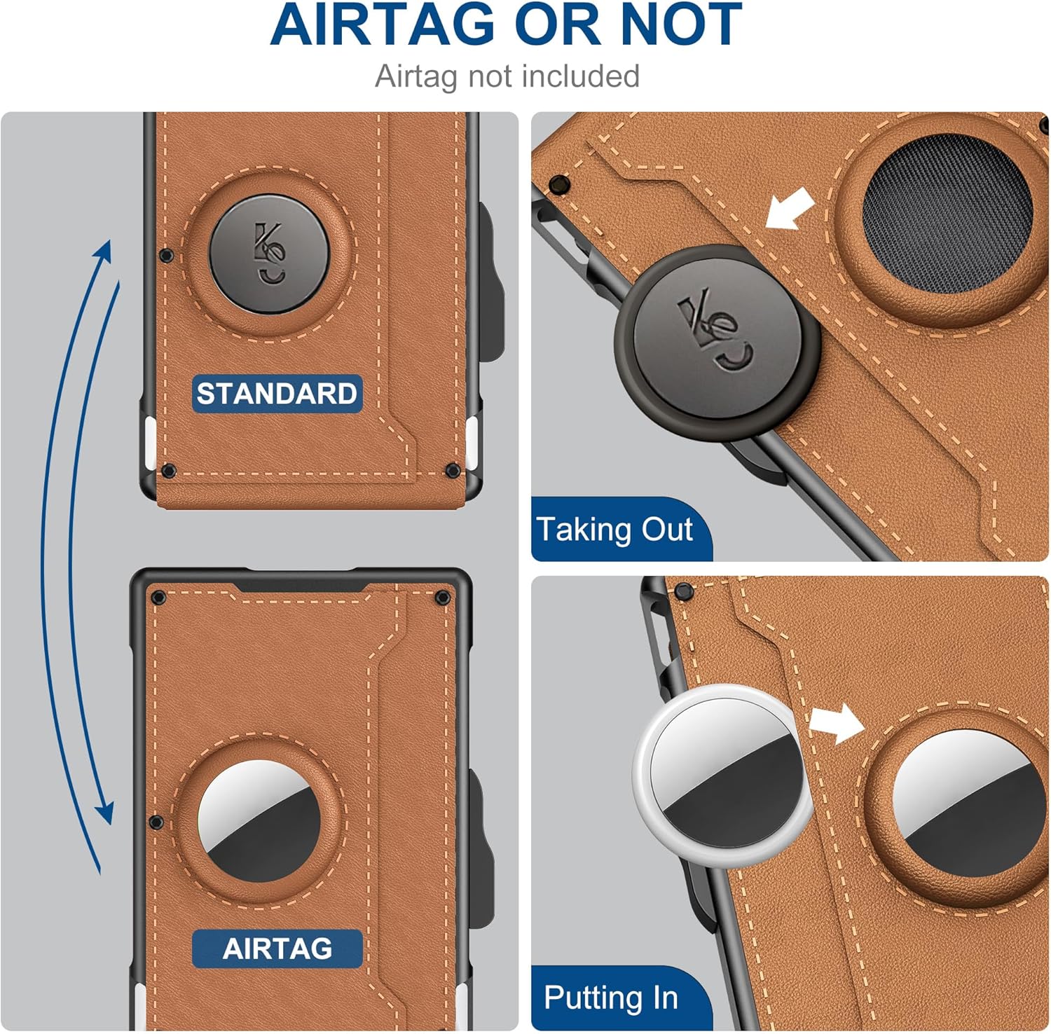 🎁2025 Hot Sale Now — AirTag Wallet - with Pop Up Aluminum Case