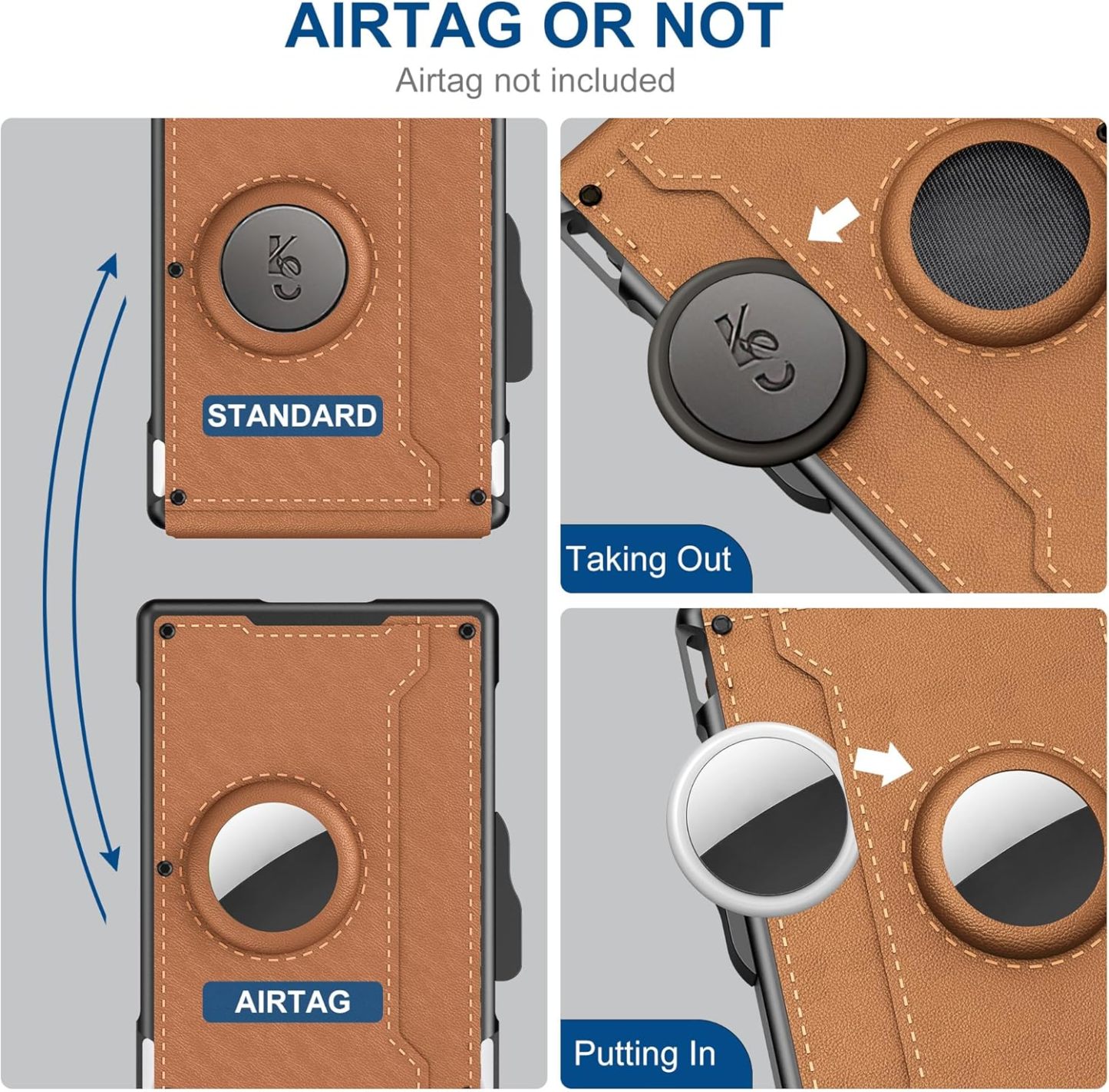 🎁2025 Hot Sale Now — AirTag Wallet - with Pop Up Aluminum Case