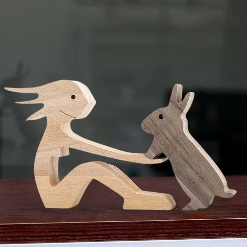 Wood Sculpture Table Ornaments
