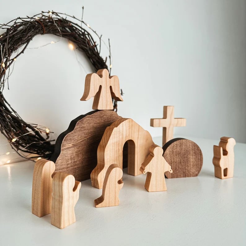 🔥2025 Hot Sale 49% OFF - Wooden Empty Tomb Scene Easter Decor