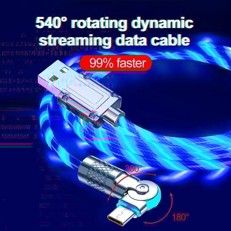 🔥2025 Hot Sale 49% OFF - ⚡540° Rotating Streamer Data Cable