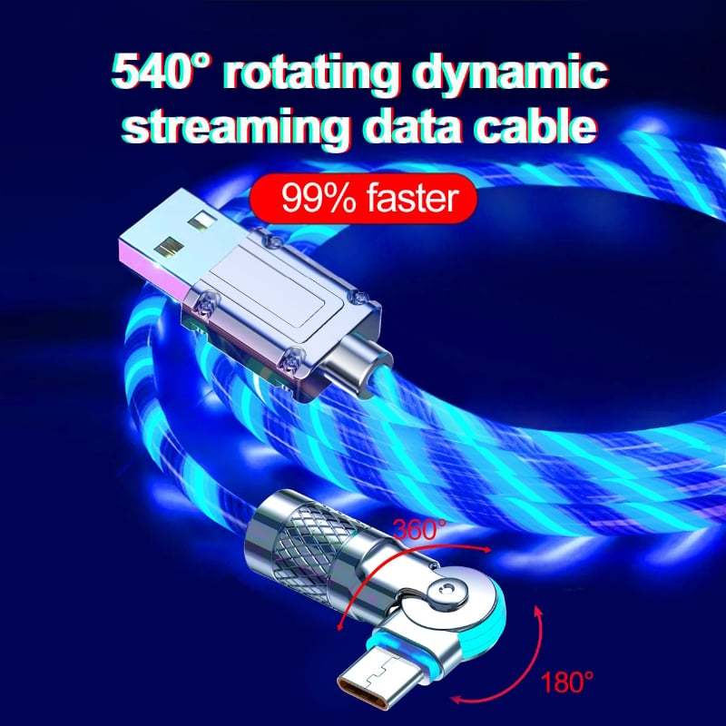 🔥2025 Hot Sale 49% OFF - ⚡540° Rotating Streamer Data Cable