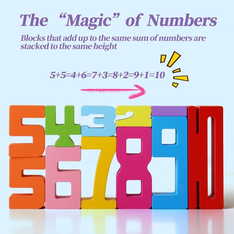 🔥Final Hot Sale-49% OFF🔥 Montessori-Inspired Wooden Number Blocks – Unlock Your Child’s Potential!