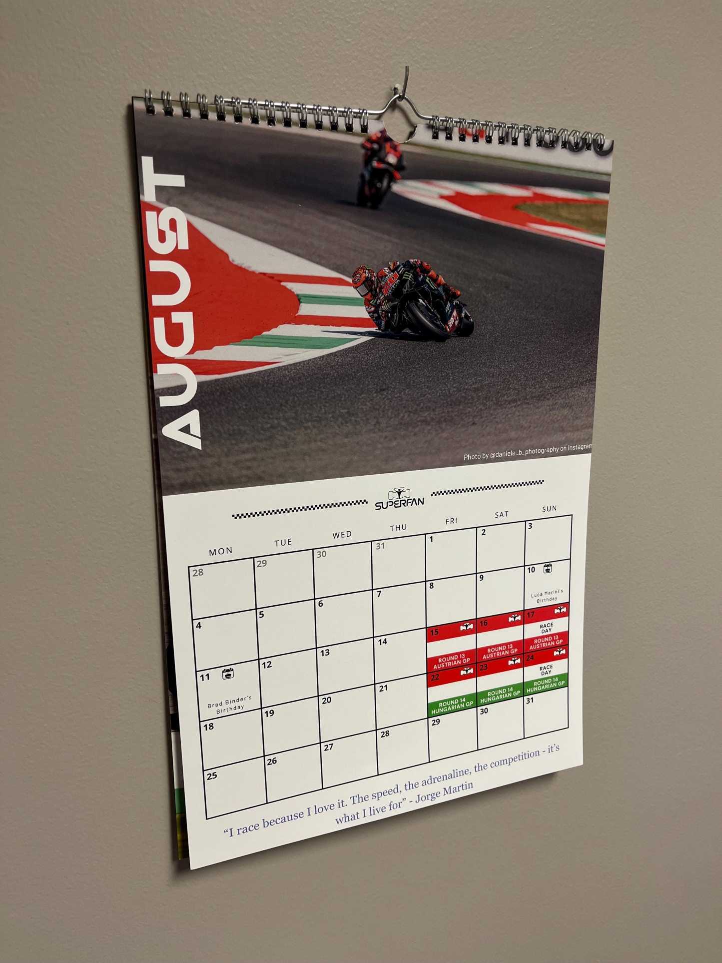 🔥LAST DAY SALE 50% OFF - Moto GP 2025 Wall Calendar | 2025 Moto GP Race Schedule