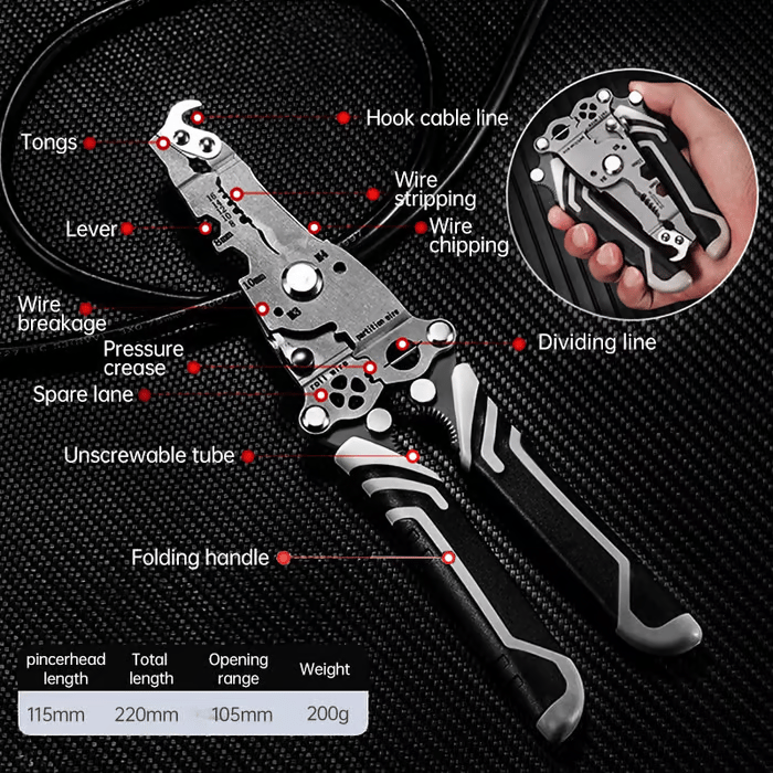 🔧Multifunctional Folding Wire Stripper