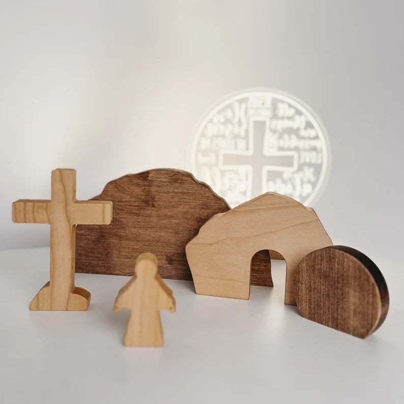 🔥2025 Hot Sale 49% OFF - Wooden Empty Tomb Scene Easter Decor