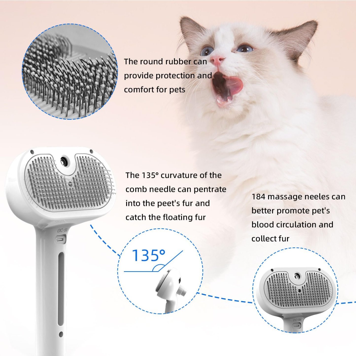 Pet Spray Hair Removal Comb