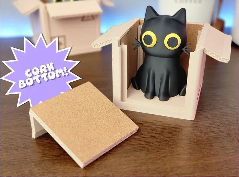 ✨Limited Sale 49% OFF✨ Adorable Cat Box Coaster Set – Purrfectly Playful! 🐱📦