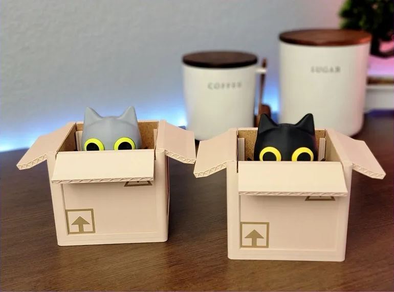 ✨Limited Sale 49% OFF✨ Adorable Cat Box Coaster Set – Purrfectly Playful! 🐱📦