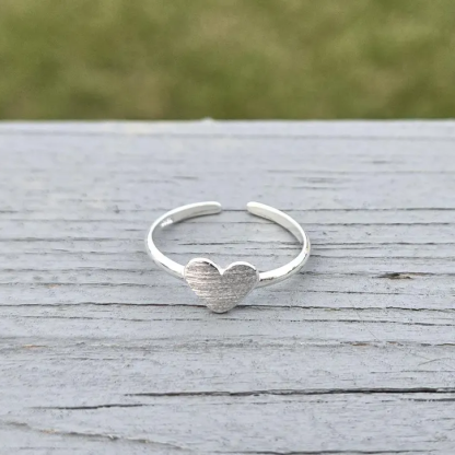 Adjustable Ring Gold Plated Love Heart Ring