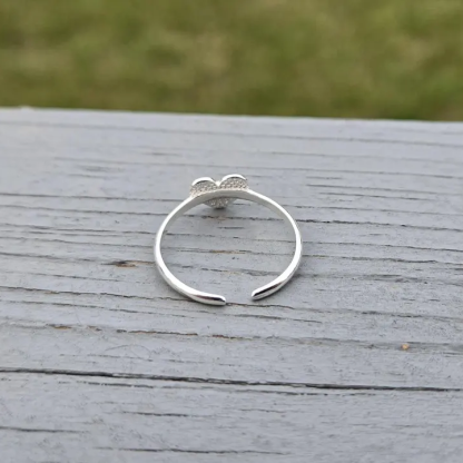 Adjustable Ring Gold Plated Love Heart Ring