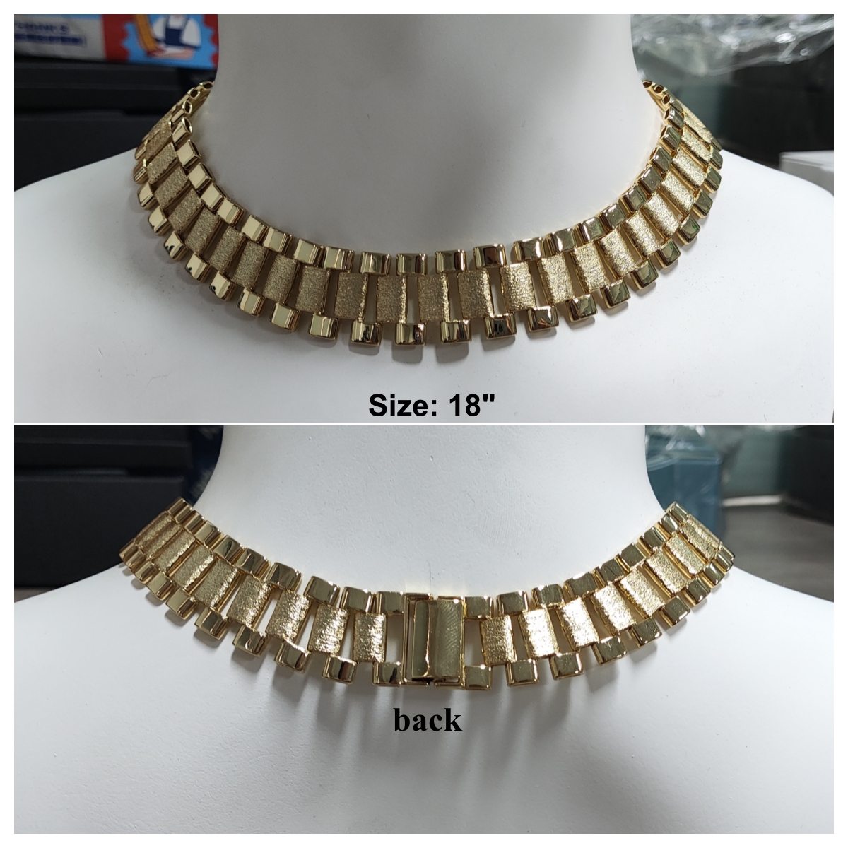20mm Presidential Link Chain Gold Plated RX Chain Watch Band Style Necklace