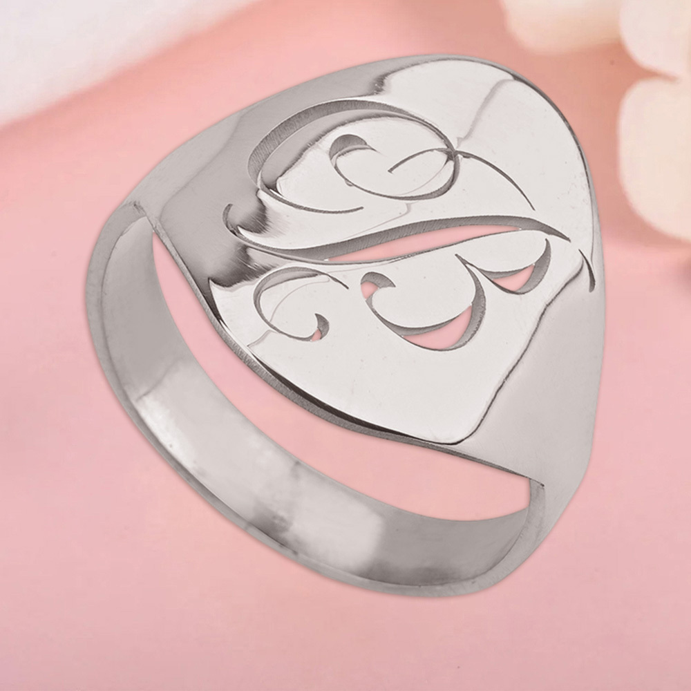 Custom Gold Plated Initial Ring