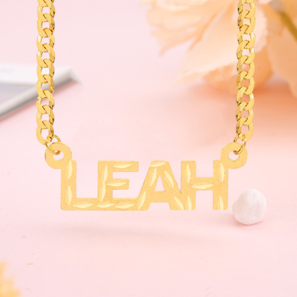 Personalized Diamond-Cut Name Necklace