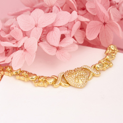 Gold Plated Love You XOXO Bracelet Gift For Mom