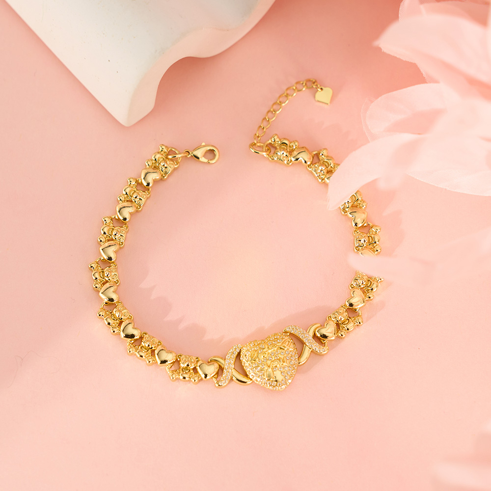 Gold Plated Love You XOXO Bracelet Gift For Mom