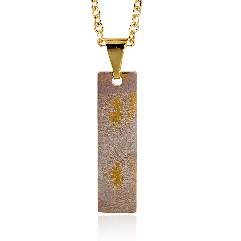 Personalized Human Eye Engraved Portrait Picture Necklace
