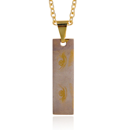 Personalized Human Eye Engraved Portrait Picture Necklace