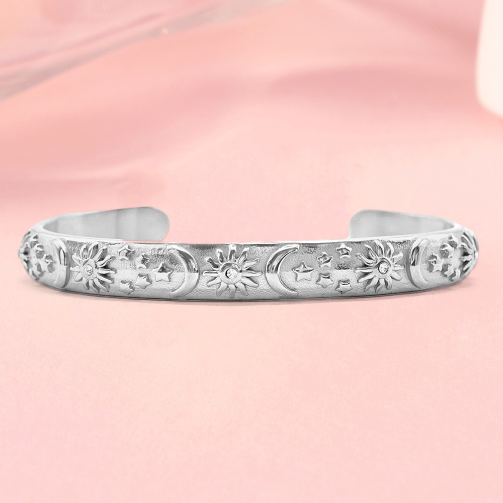 Sun Moon and Stars Gold Plated Bracelet