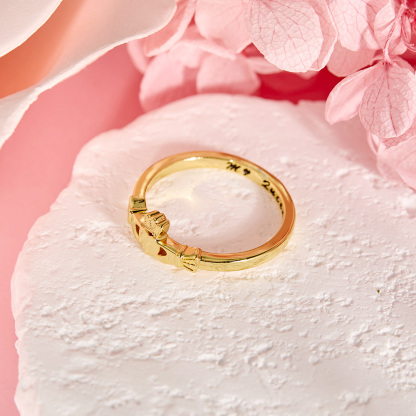 Claddagh Promise Ring Custom Engraved Ring