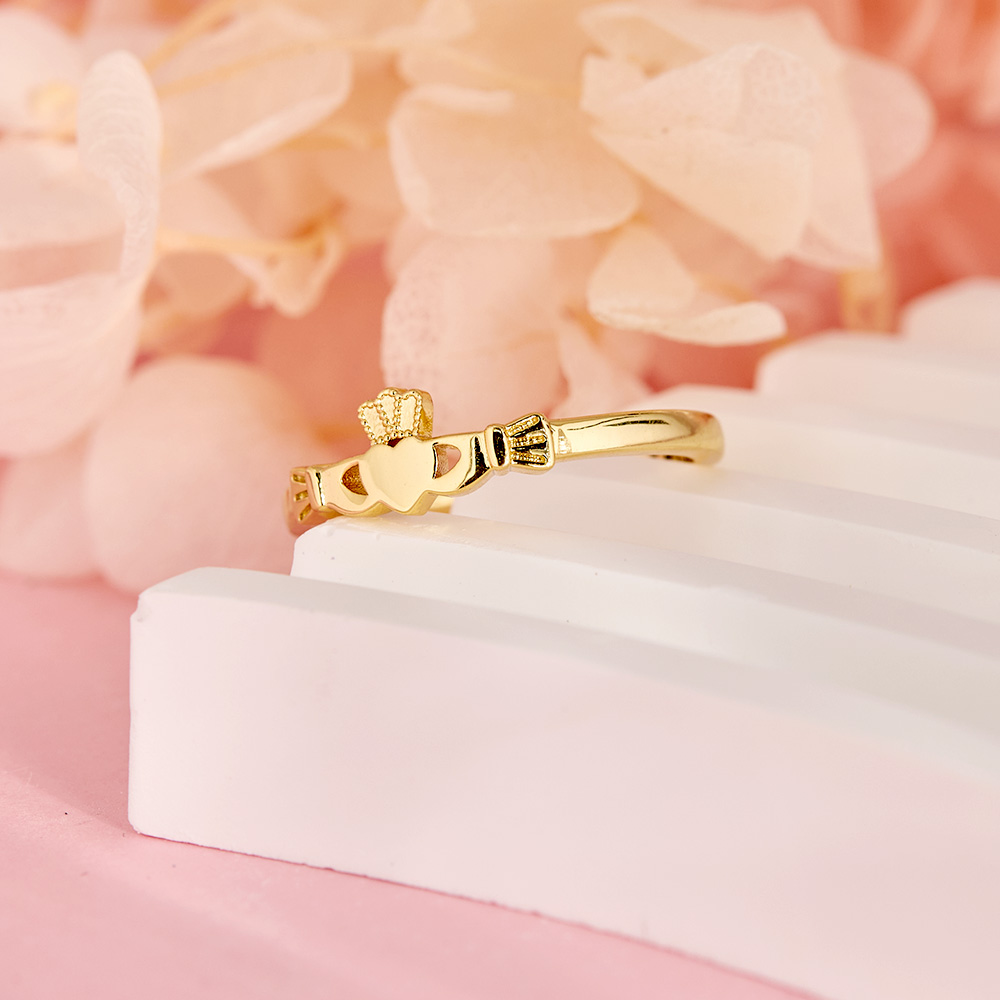 Claddagh Promise Ring Custom Engraved Ring