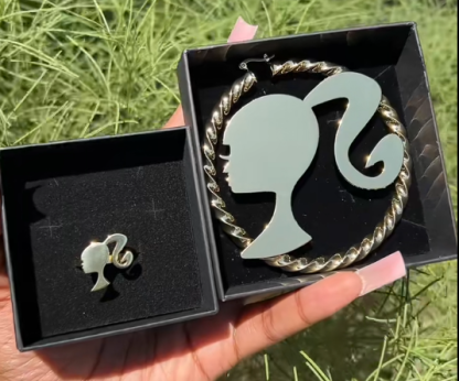 Barbie Hoops Gold Plated Earrings