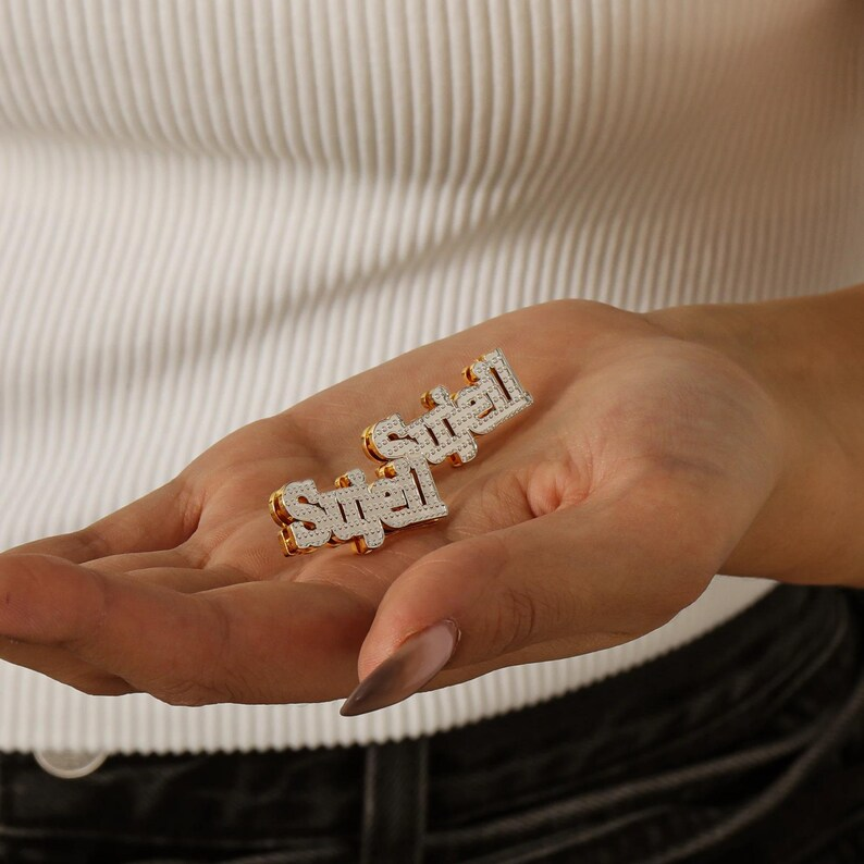 Custom Personalized Stud Silver Name Earrings
