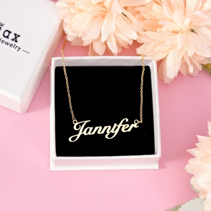 Nameplate Pendant Personalized Custom Necklace and Bracelet Set