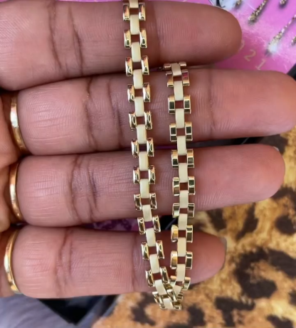 Rolex Chain Link Anklet Gold Plated Anklet