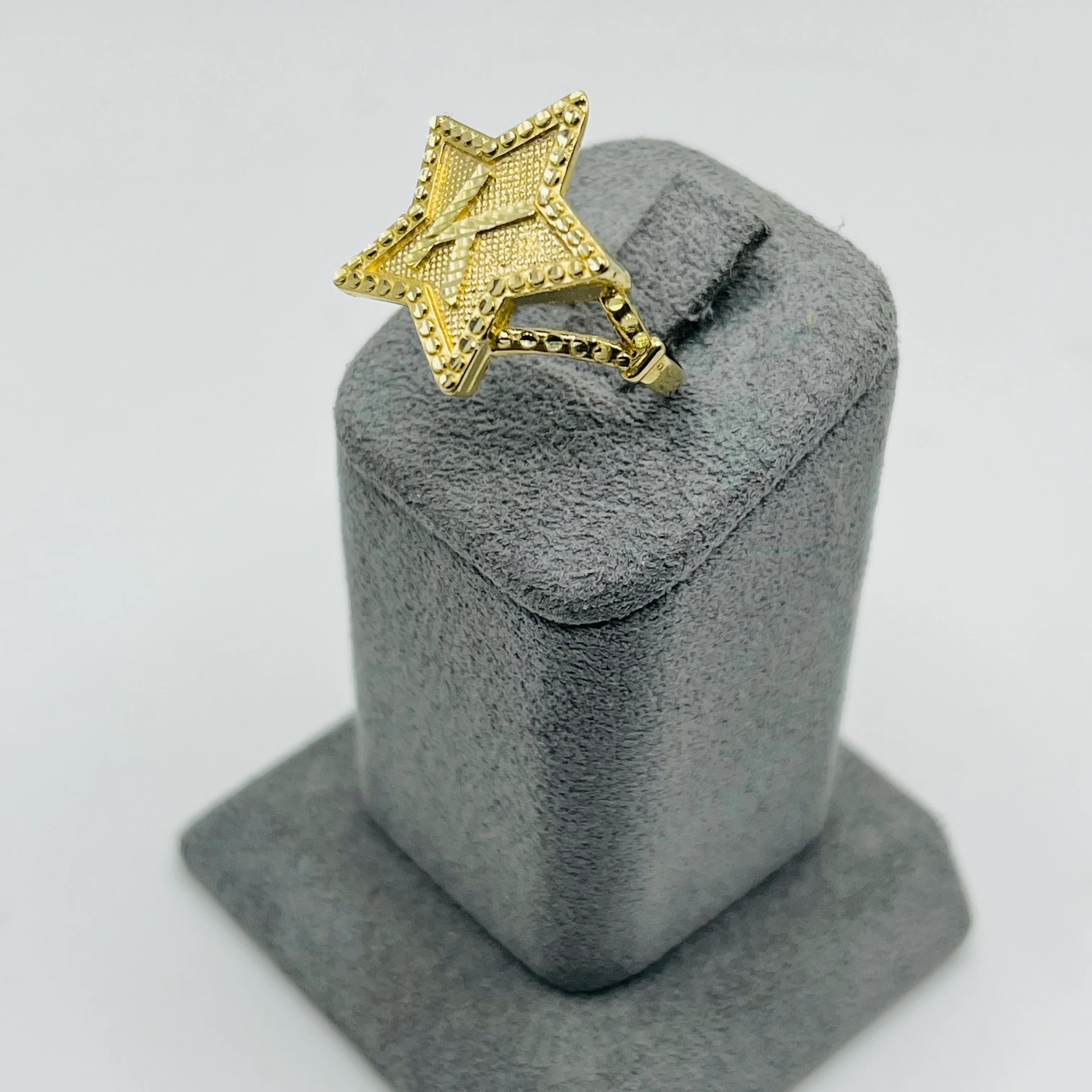 Gold Plated Star Initial Ring