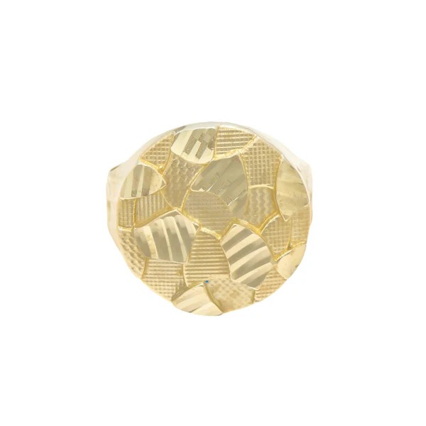 Gold Plated Round Nugget Ring
