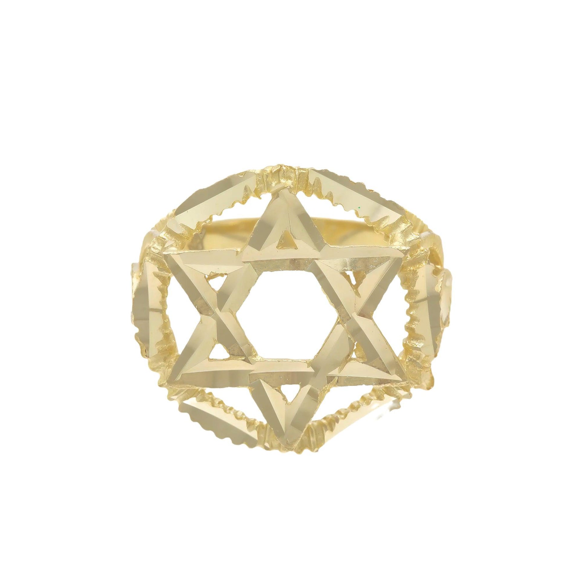 GOLD STAR OF DAVID RING