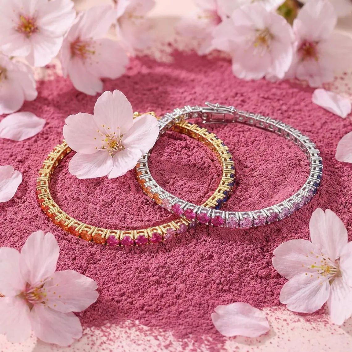 Rabow CZ Tennis Chain Colorful Bracelet