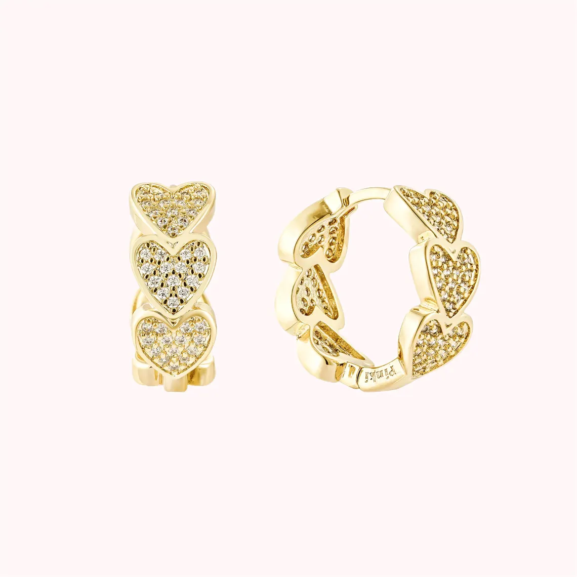 Customized Rx Heart Name Studs Earrings
