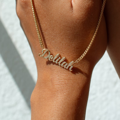 Personalized Custom Shiny Bling Name Necklace 